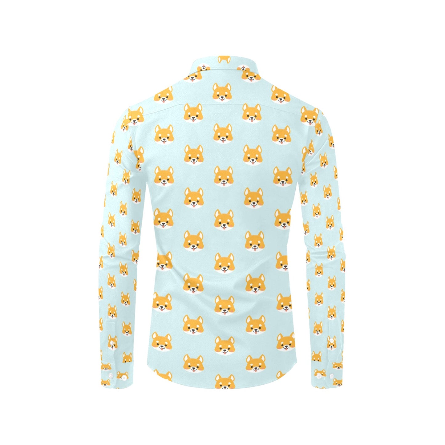 Shiba Inu Print Design LKS301 Men's Long Sleeve Dress Shirt