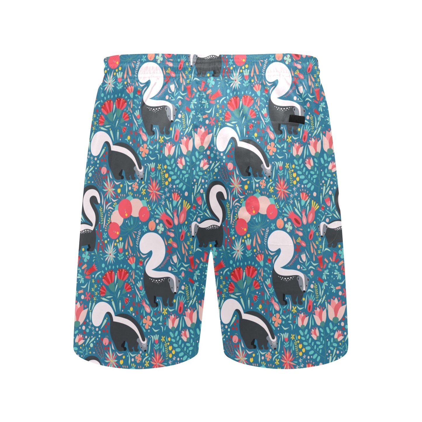 Skunk Print Design LKS302 Men's Swim Trunks Beach Shorts