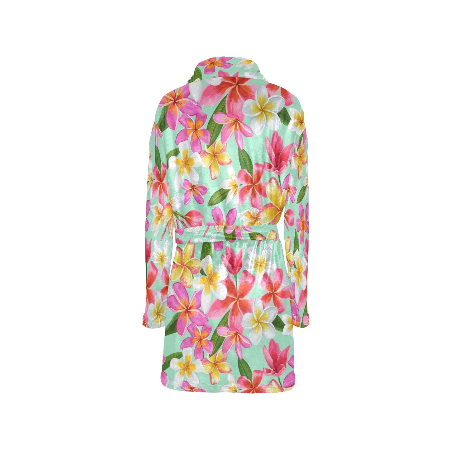 Plumeria Pattern Print Design PM014 Women's Fleece Robe
