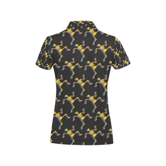 Skeleton Skeleton 3D Print Design LKS301 Women's Polo Shirt