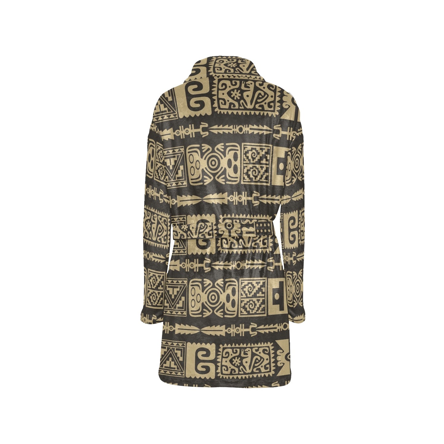 Mayan Pattern Print Design 03 Women's Fleece Robe