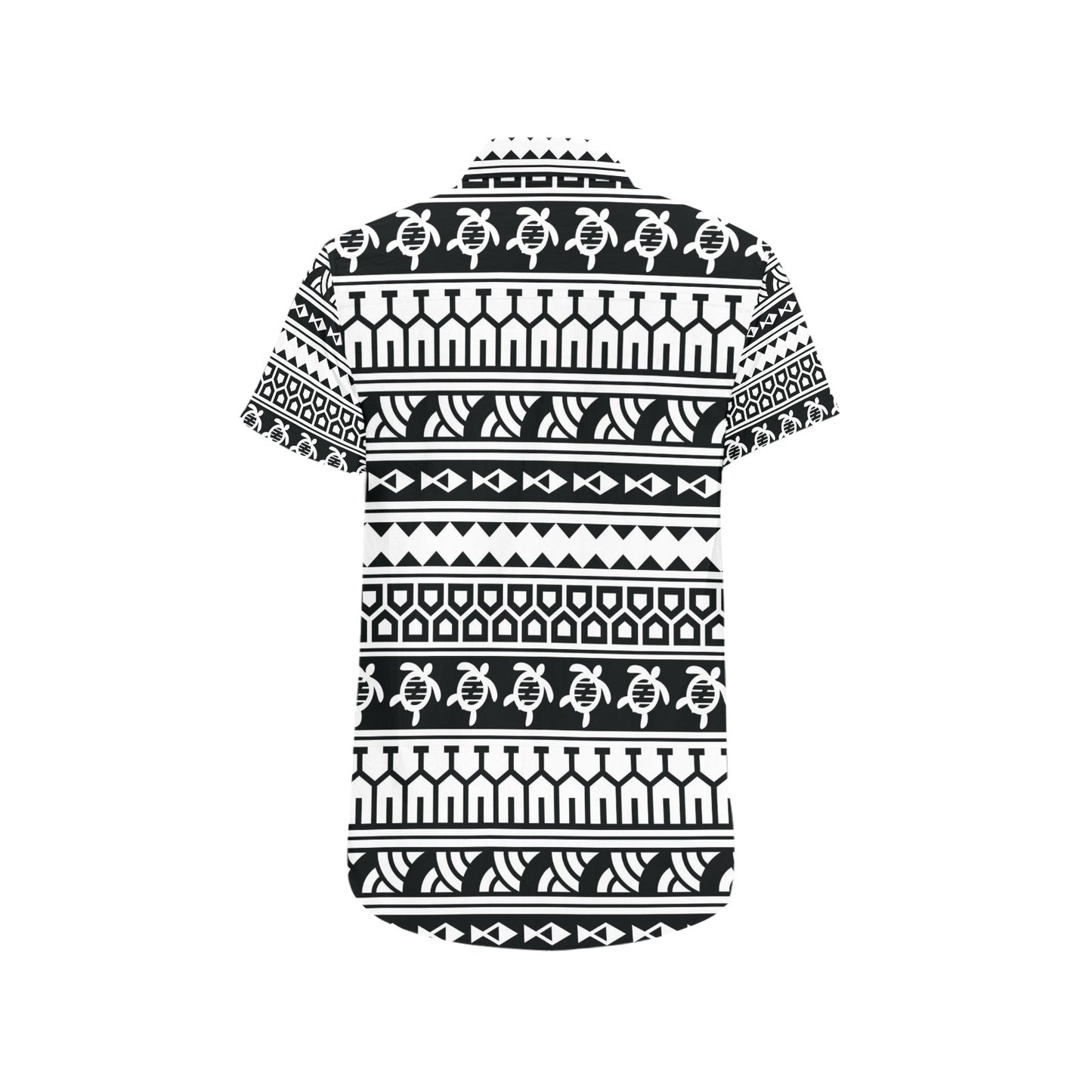 Samoan Pattern Print Design LKS303 Men Short Sleeve Button Up Shirt
