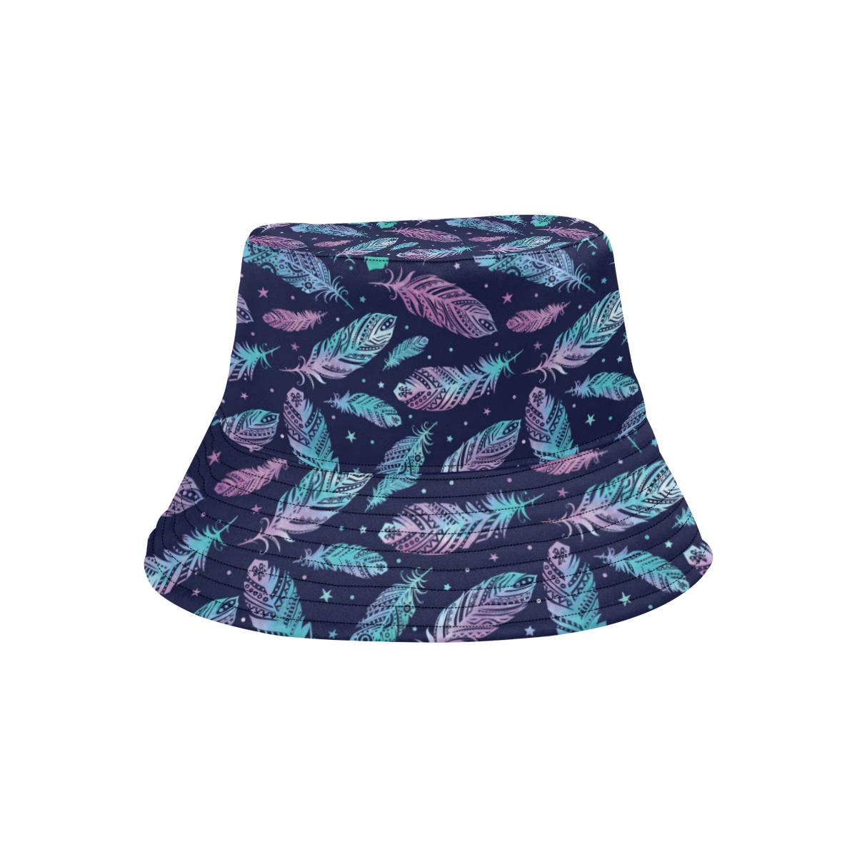 Feather Aztec Design Print Unisex Bucket Hat