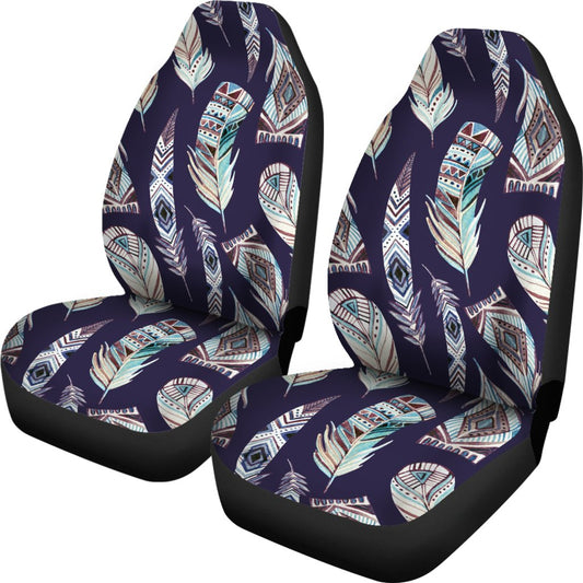 Feather Vintage Boho Design Print Universal Fit Car Seat Covers