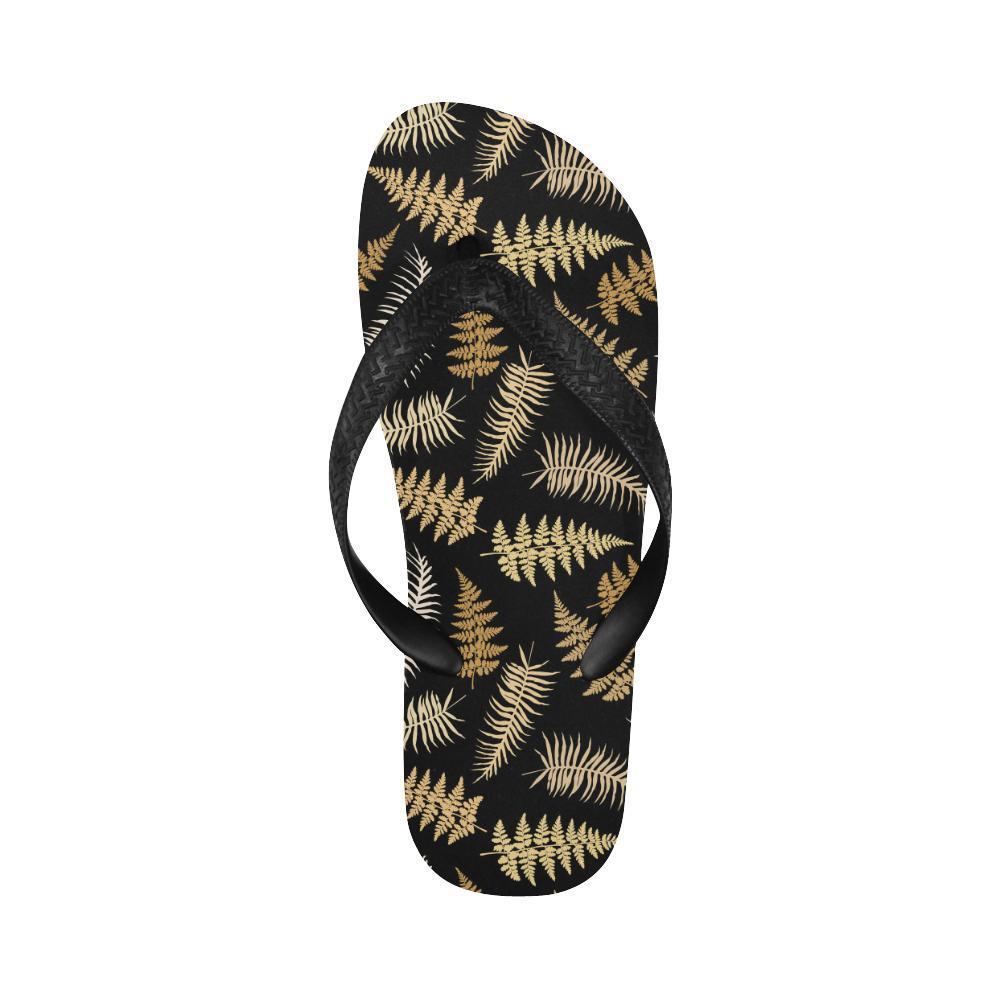 Fern Leave Bright Print Pattern Flip Flops-JTAMIGO.COM
