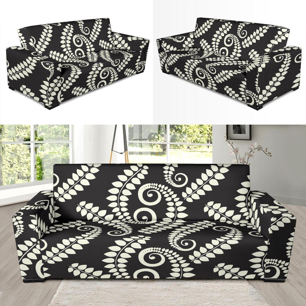 Fern Leave Print Pattern Sofa Slipcover-JTAMIGO.COM