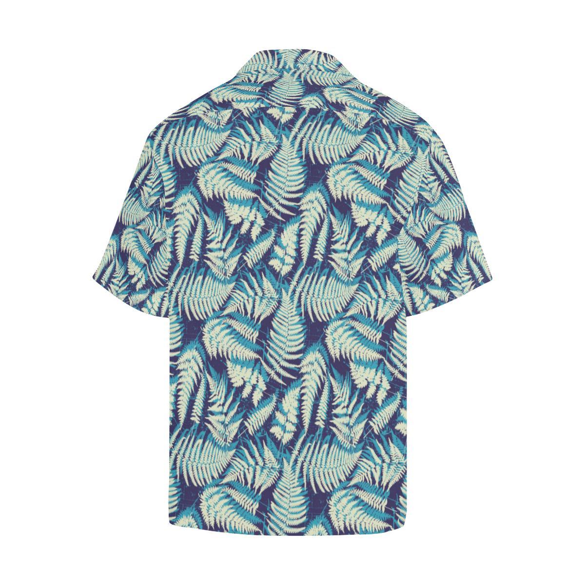Fern Leave Summer Print Pattern Men Aloha Hawaiian Shirt