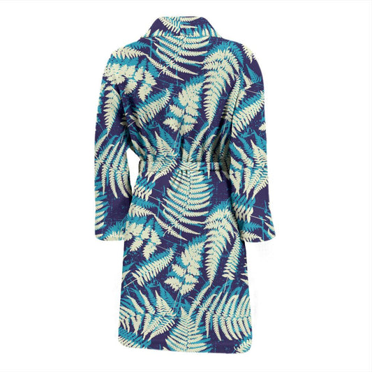 Fern Leave Summer Print Pattern Men Bath Robe-JTAMIGO.COM