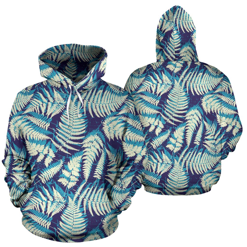 Fern Leave Summer Print Pattern Pullover Hoodie