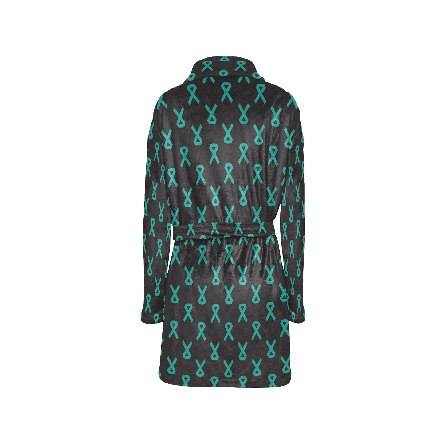 Ovarian cancer Pattern Print Design A01 Women's Fleece Robe