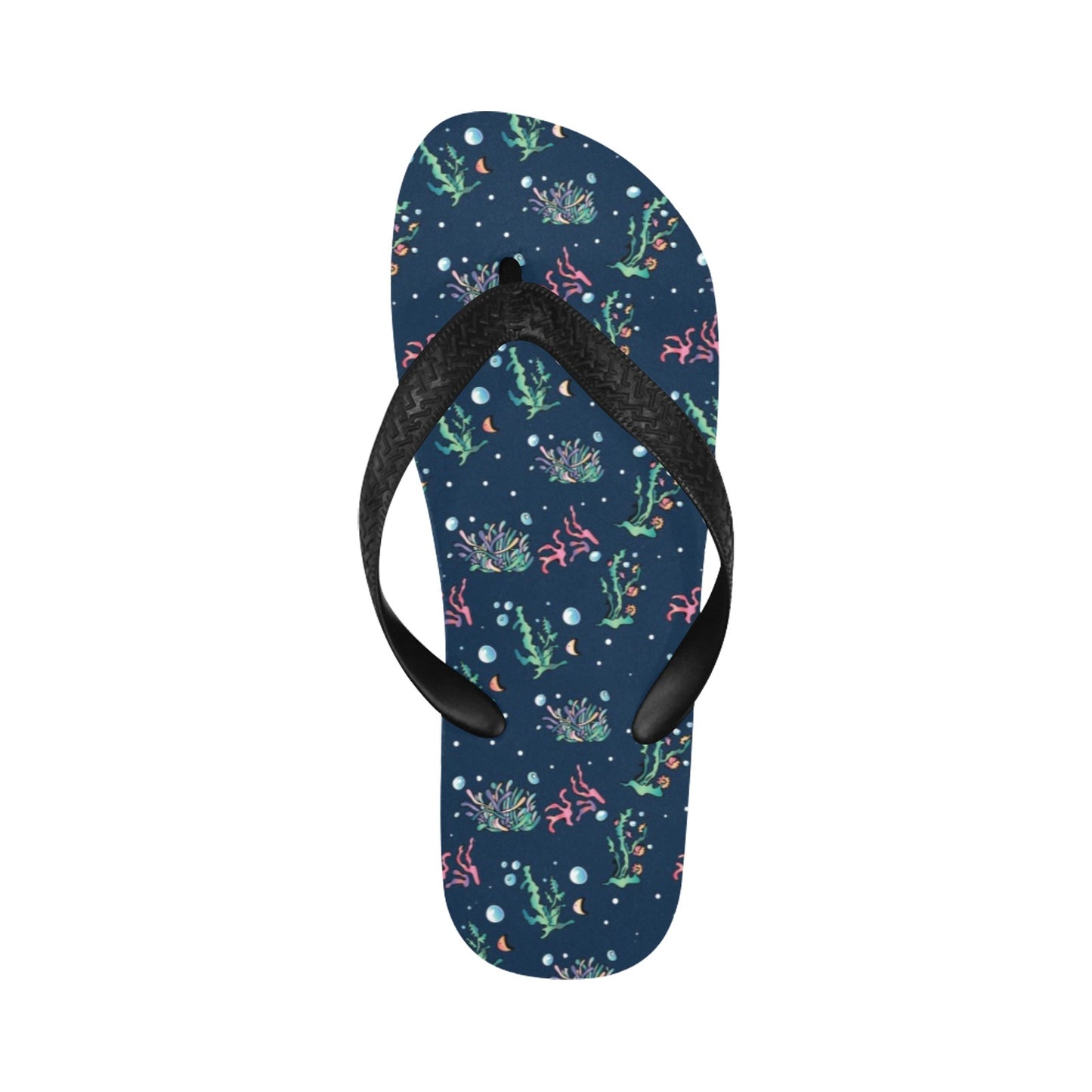 Seaweed Print Design LKS306 Flip Flops