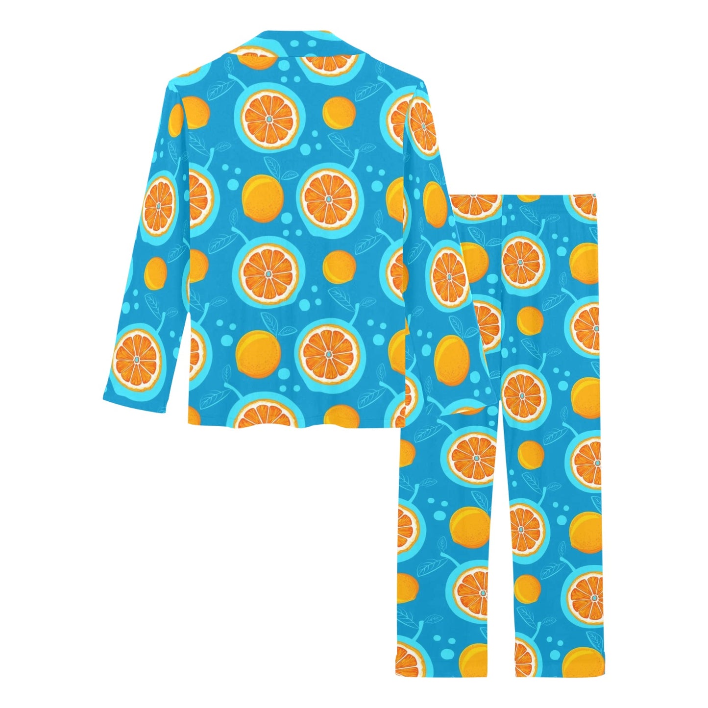 Grapefruit Pattern Print Design GF03 Women's Long Pajama Set