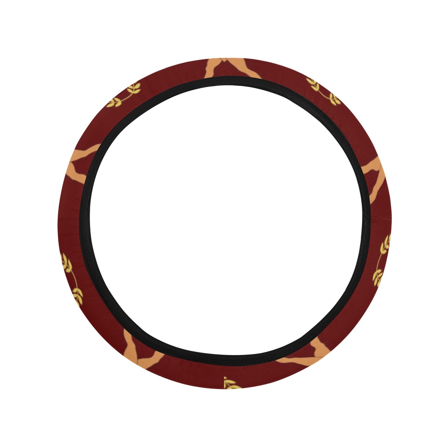 Ancient Greek Print Design LKS307 Steering Wheel Cover with Elastic Edge