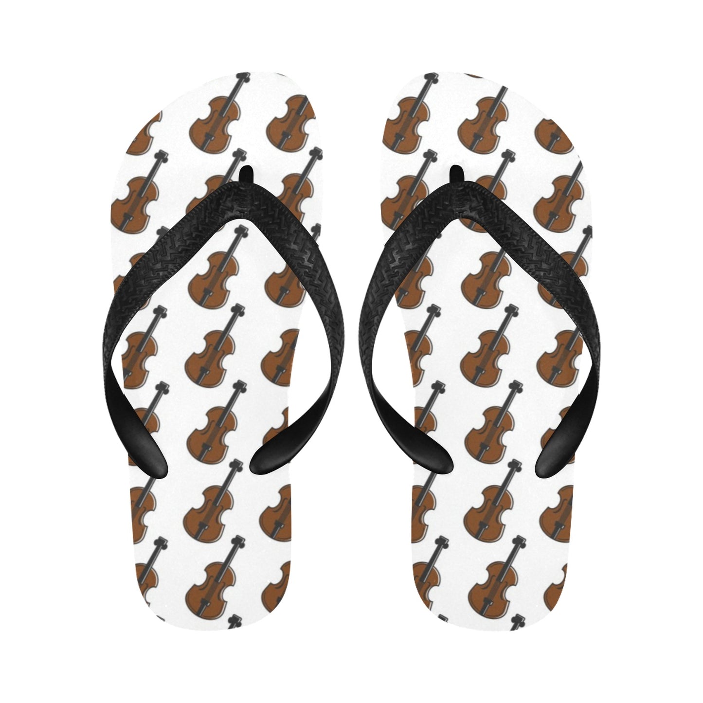 Violin Print Design LKS405 Flip Flops