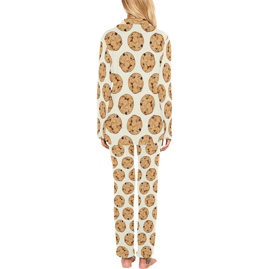 Cookie Pattern Print Design 05 Women's Long Pajama Set