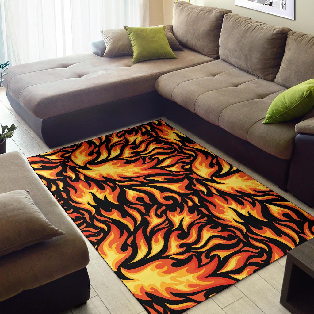 Flame Fire Design Pattern Area Rugs-JTAMIGO.COM