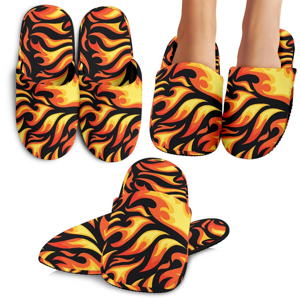 Flame Fire Design Pattern House Slippers