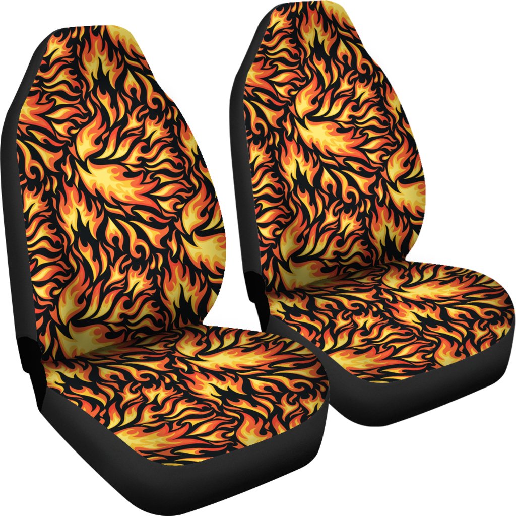 Flame Fire Design Pattern Universal Fit Car Seat Covers