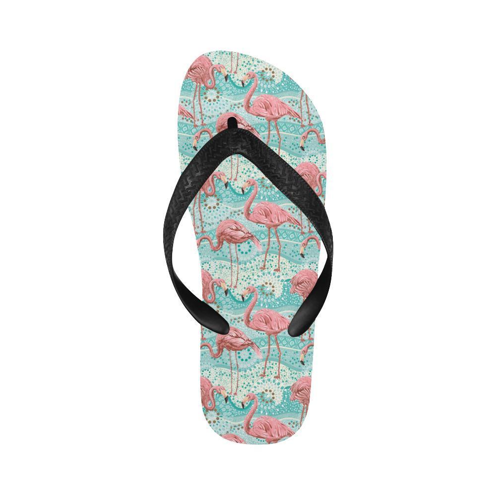 Flamingo Background Themed Print Flip Flops-JTAMIGO.COM