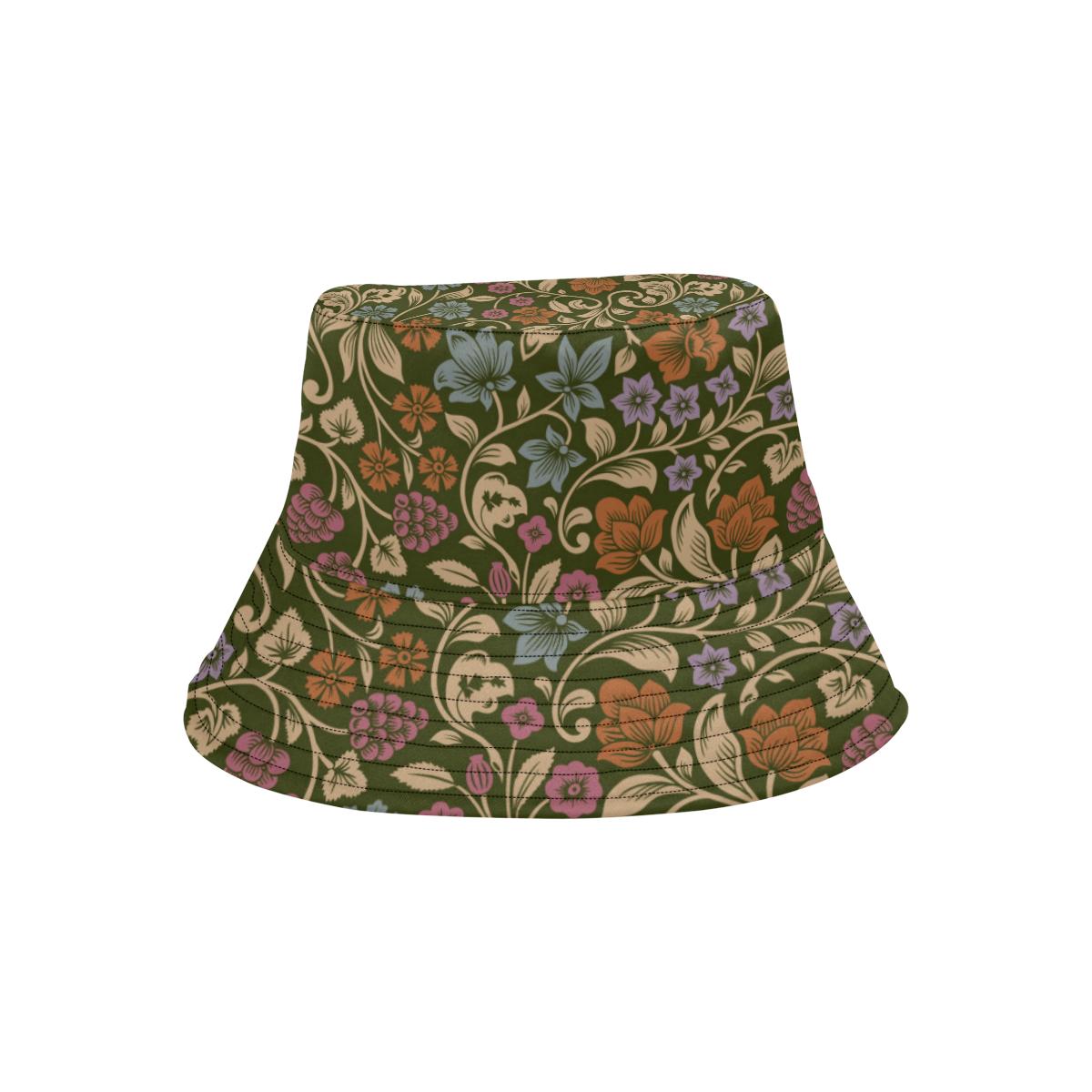 Floral Vintage Print Pattern Unisex Bucket Hat