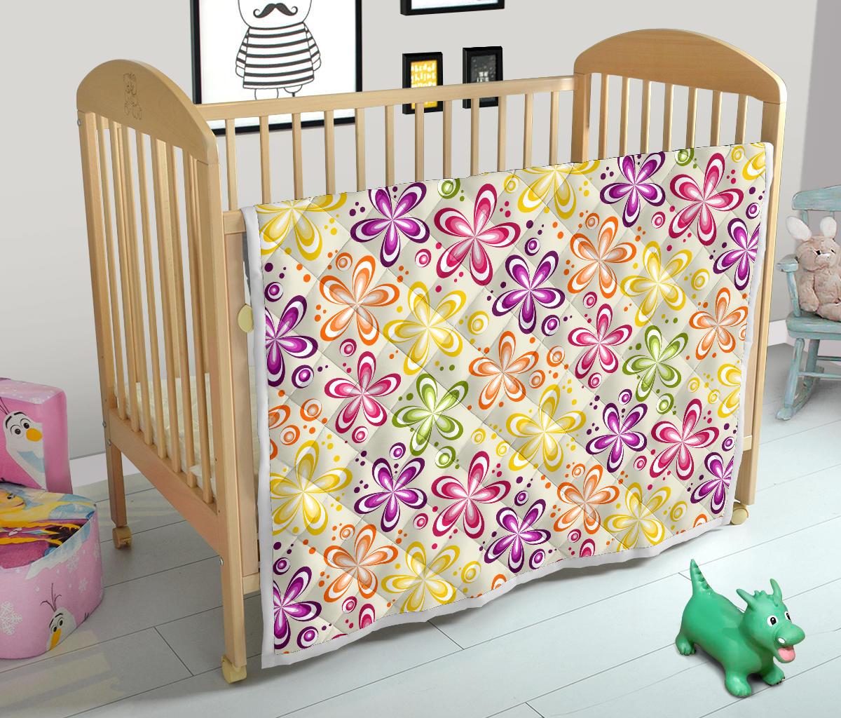 Flower Power Colorful Design Print Premium Quilt-JTAMIGO.COM