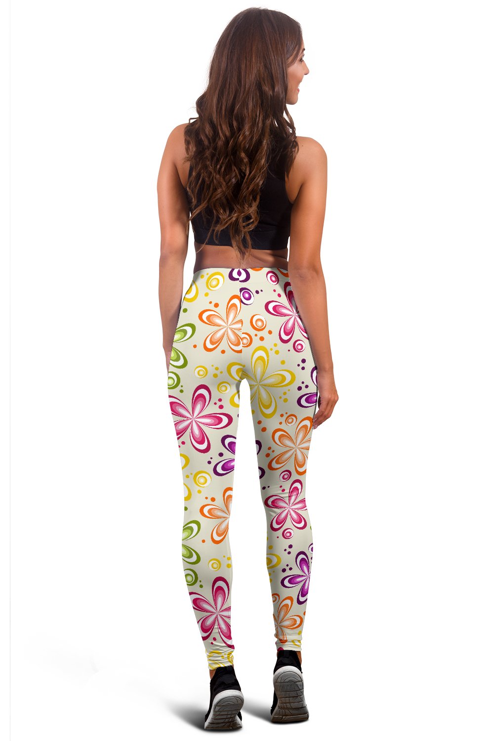 Flower Power Colorful Design Print Women Leggings