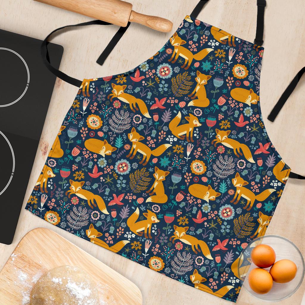 Fox Cute Jungle Print Pattern Women Apron