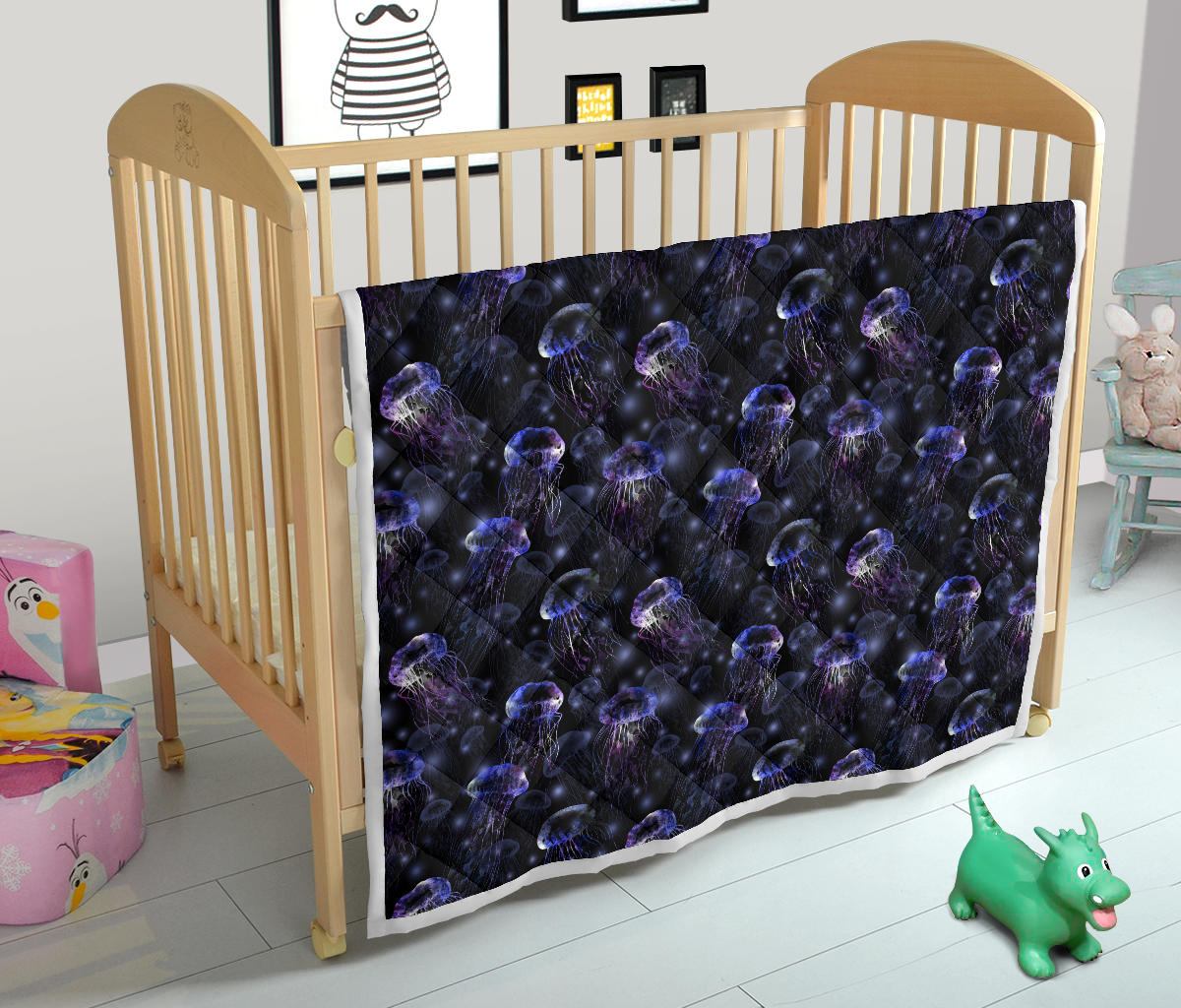 Jellyfish Themed Quilt Bedspread