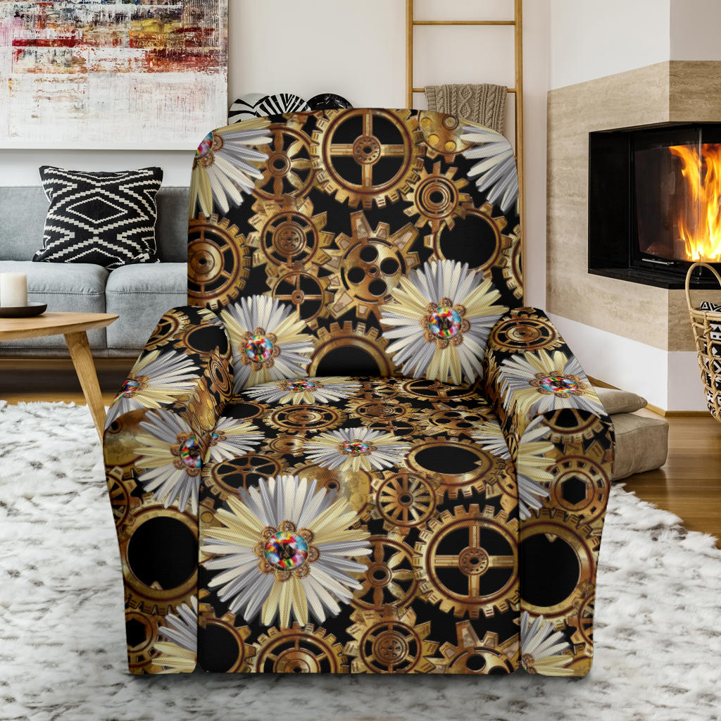 Steampunk Print Design LKS305 Recliner Slipcover with Pocket