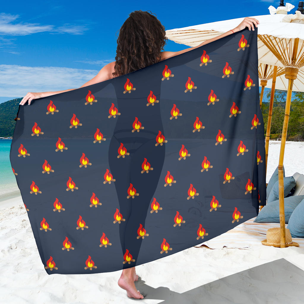 Campfire Pattern Print Design 02 Sarong Pareo Wrap