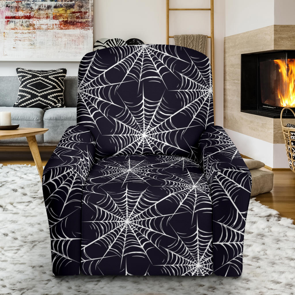 Spider Web Print Design LKS303 Recliner Slipcover with Pocket