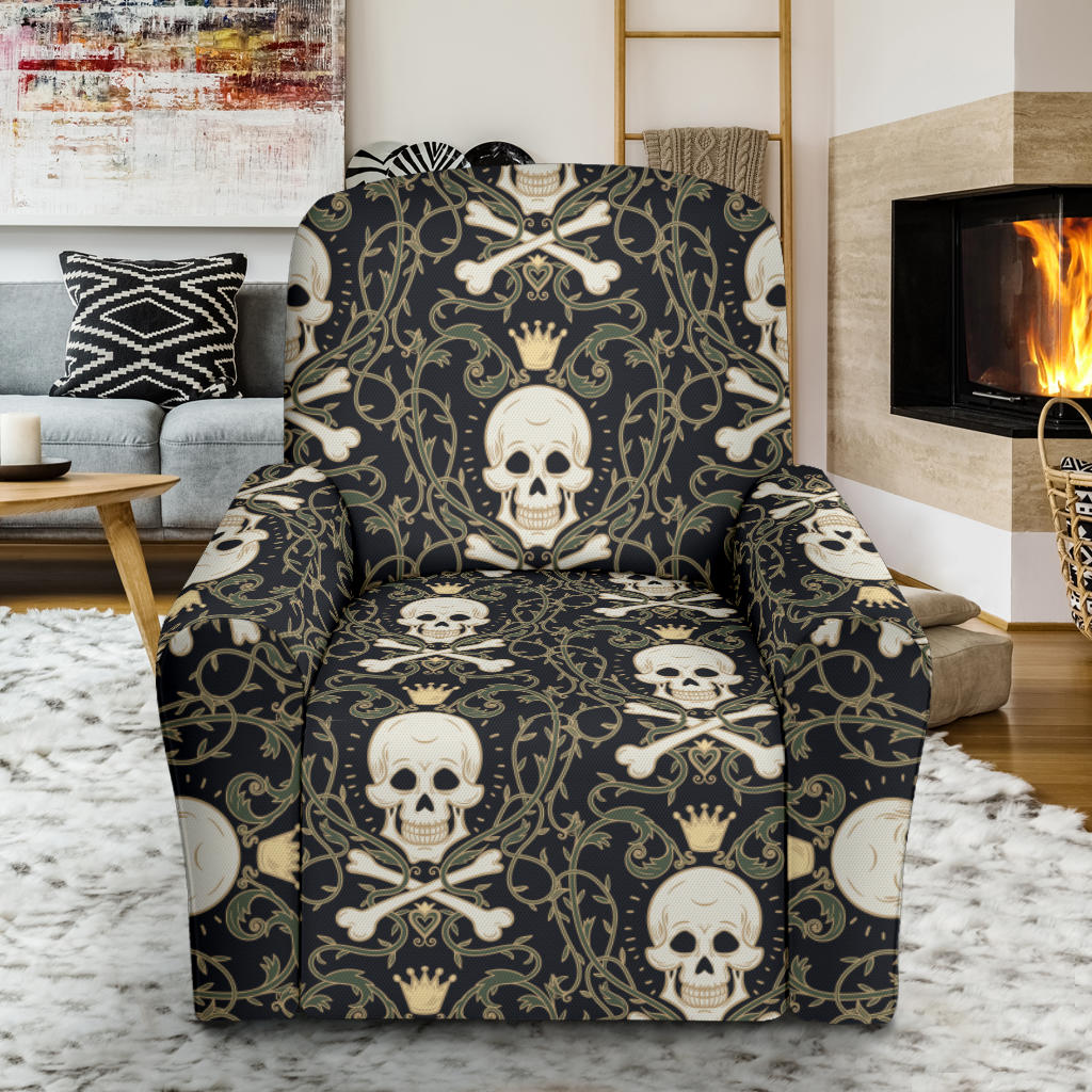 Skull King Print Design LKS307 Single Sofa Slipcover