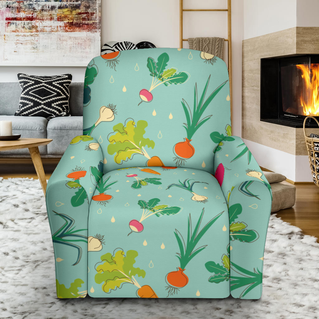 Radish Pattern Print Design A01 Recliner Slipcover with Pocket