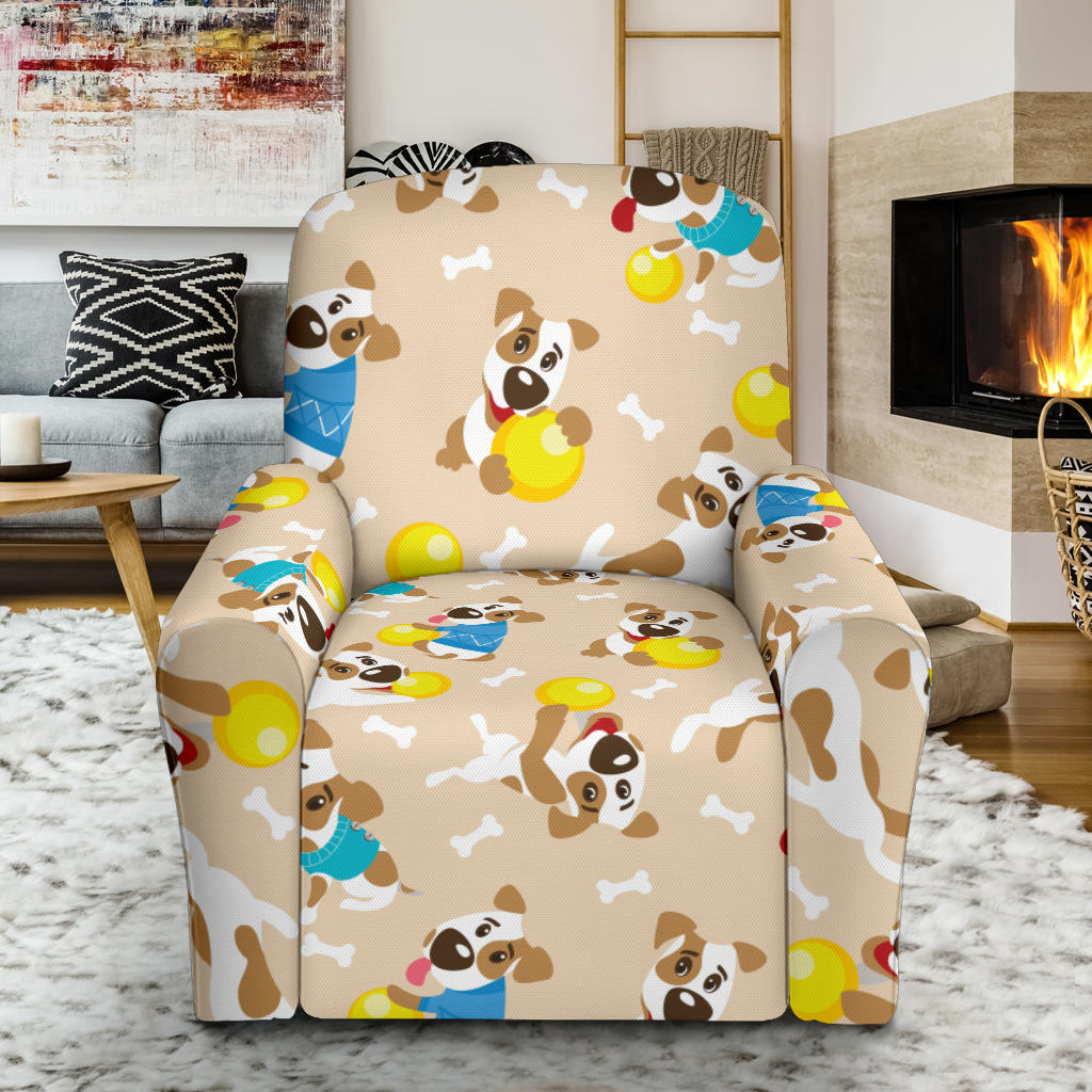 Russell Terriers Cute Print Design LKS304 Recliner Slipcover with Pocket