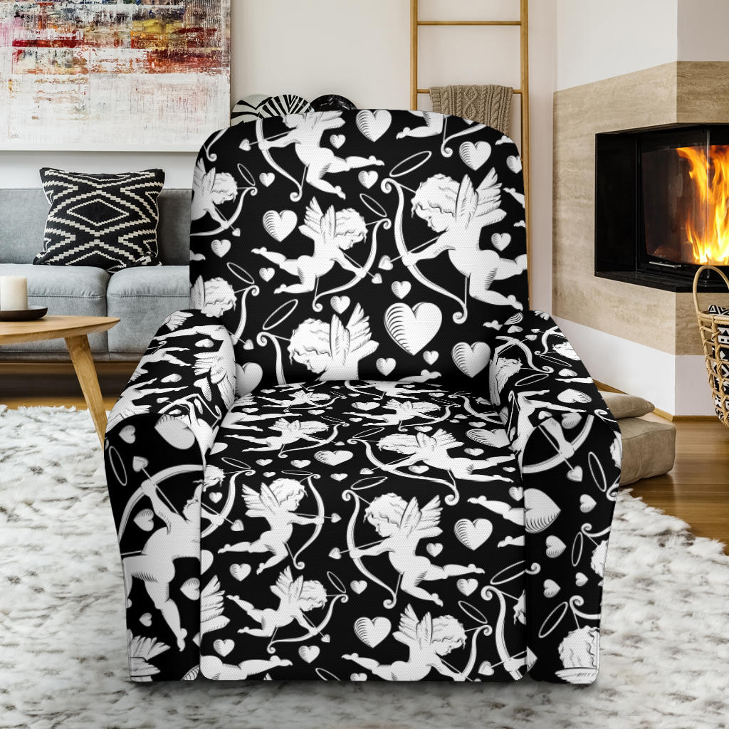 Cupid Pattern Print Design 04 Recliner Slipcover with Pocket