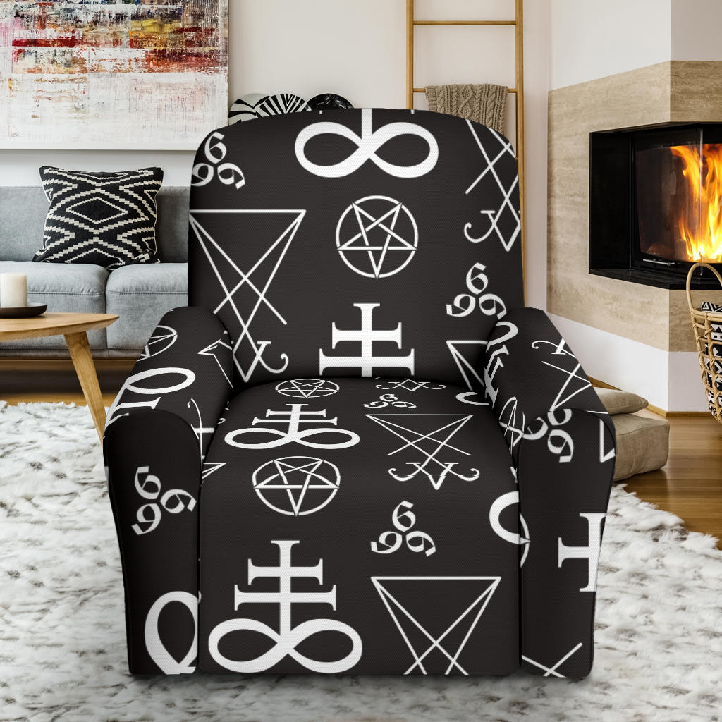 Pentagram Pattern Print Design A04 Recliner Slipcover with Pocket