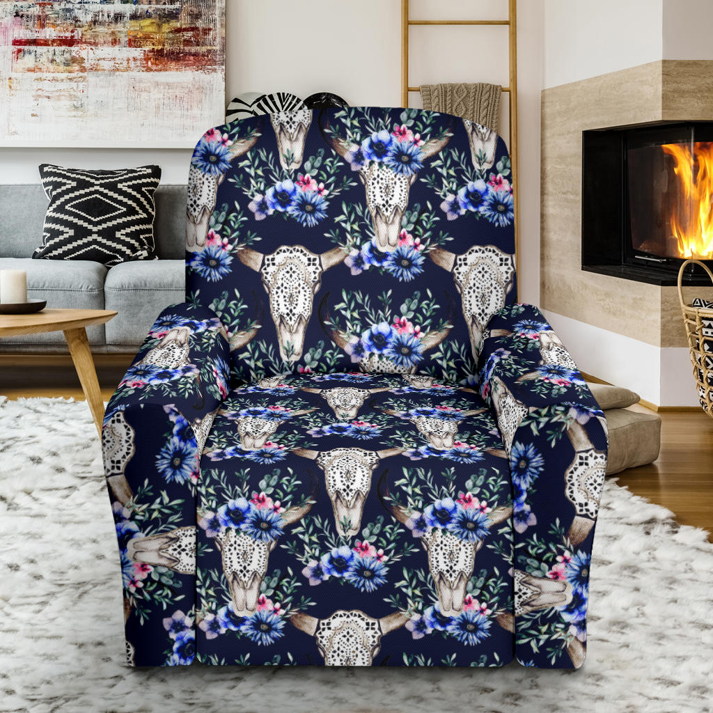 Buffalo Head Print Design LKS402 Recliner Slipcover with Pocket
