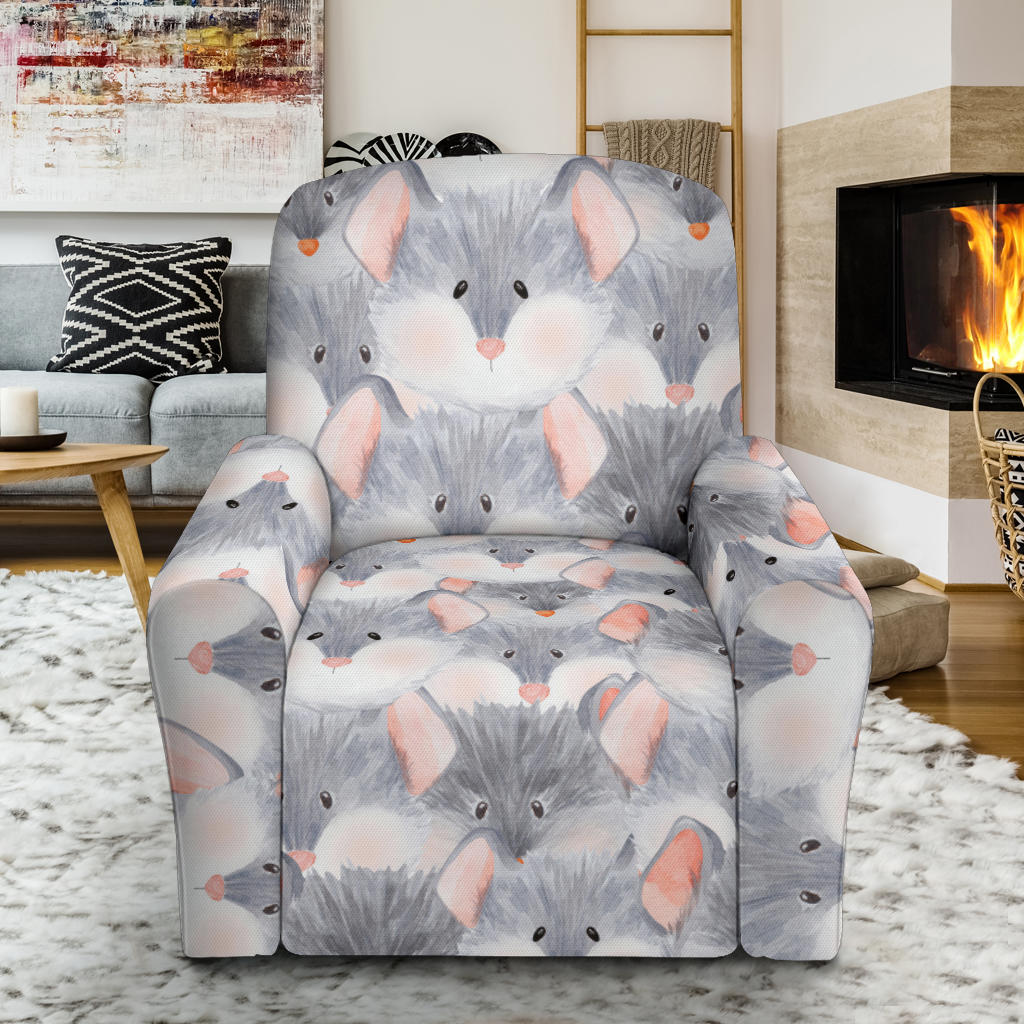 Rat Baby Pattern Print Design 02 Recliner Slipcover with Pocket