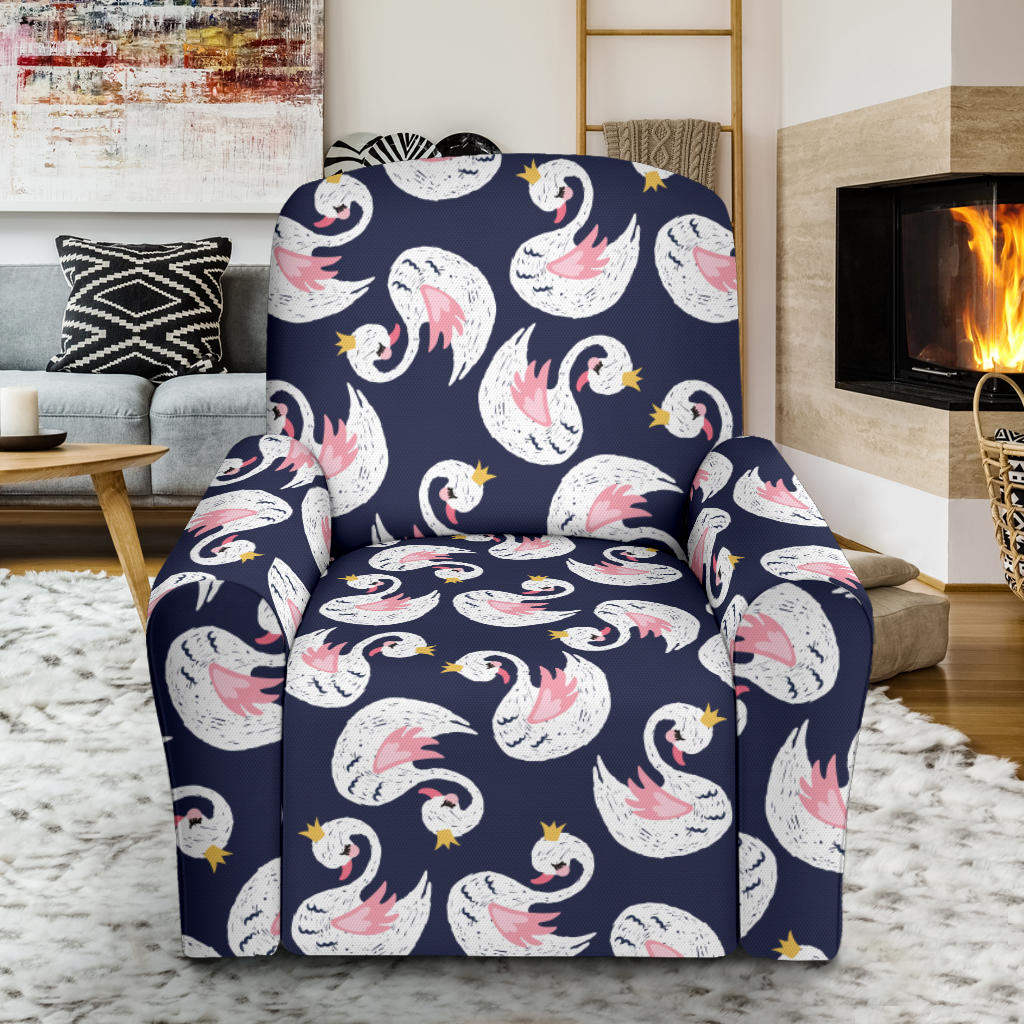 Swan Print Design LKS403 Single Sofa Slipcover