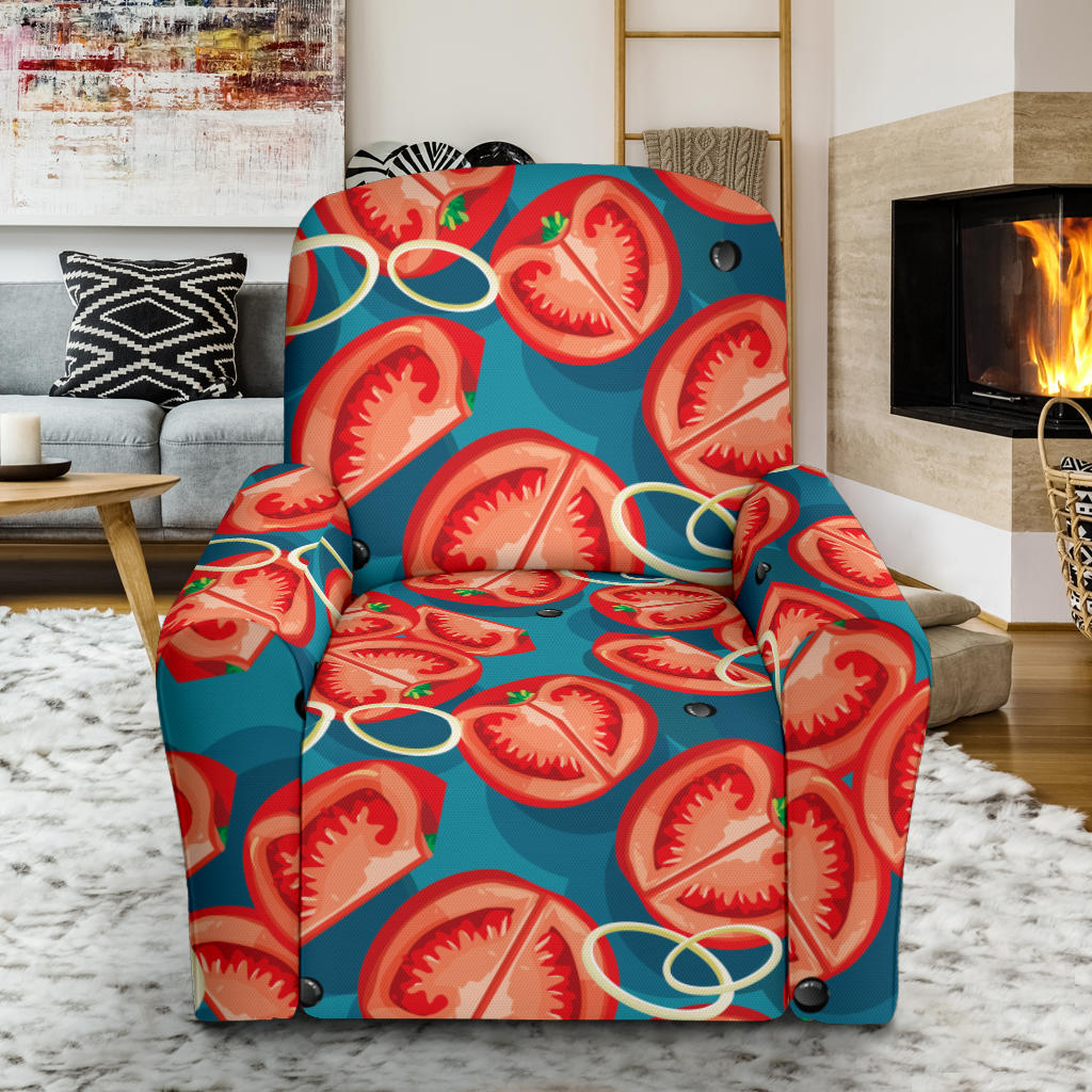 Tomato Print Design LKS301 Recliner Slipcover with Pocket