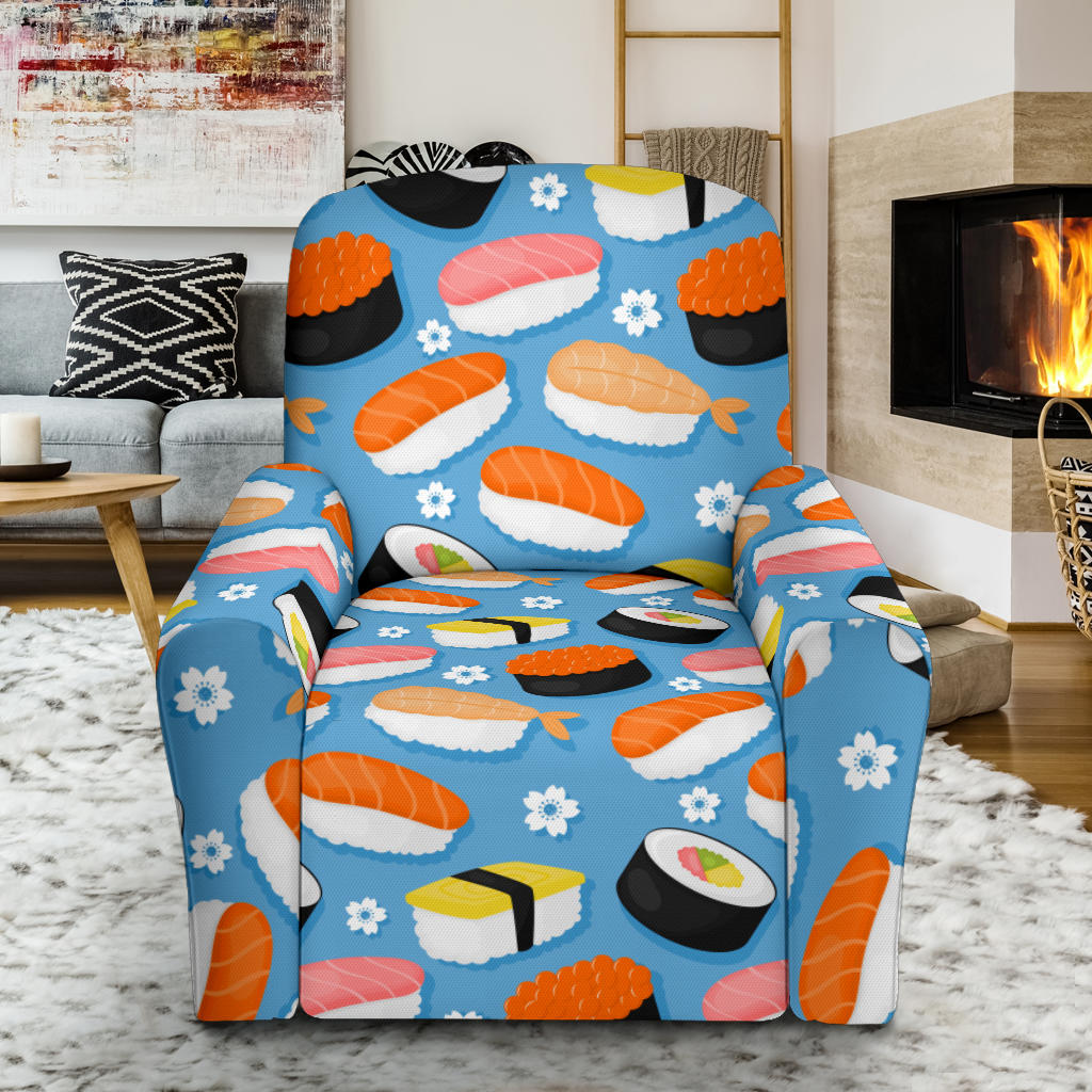 Sushi Print Design LKS304 Recliner Slipcover with Pocket