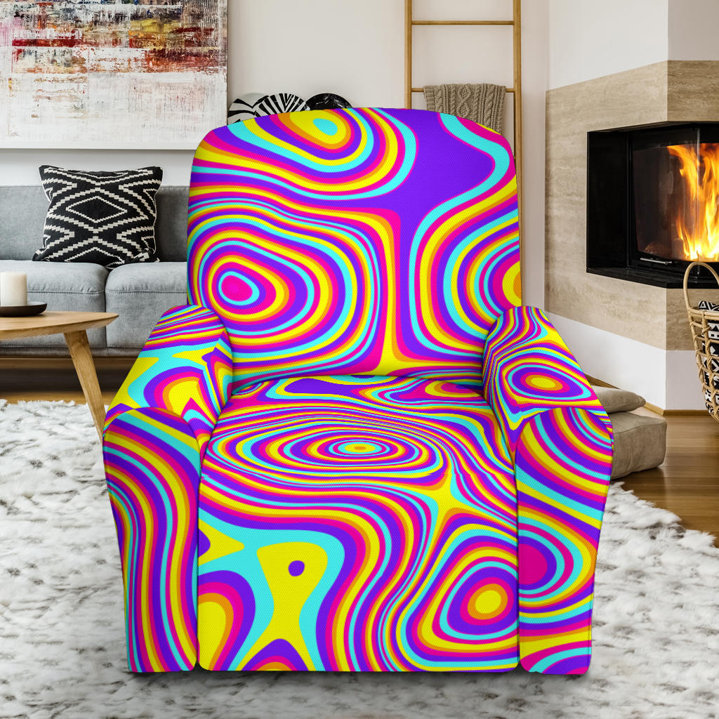Liquid Pattern Print Design 06 Recliner Slipcover with Pocket