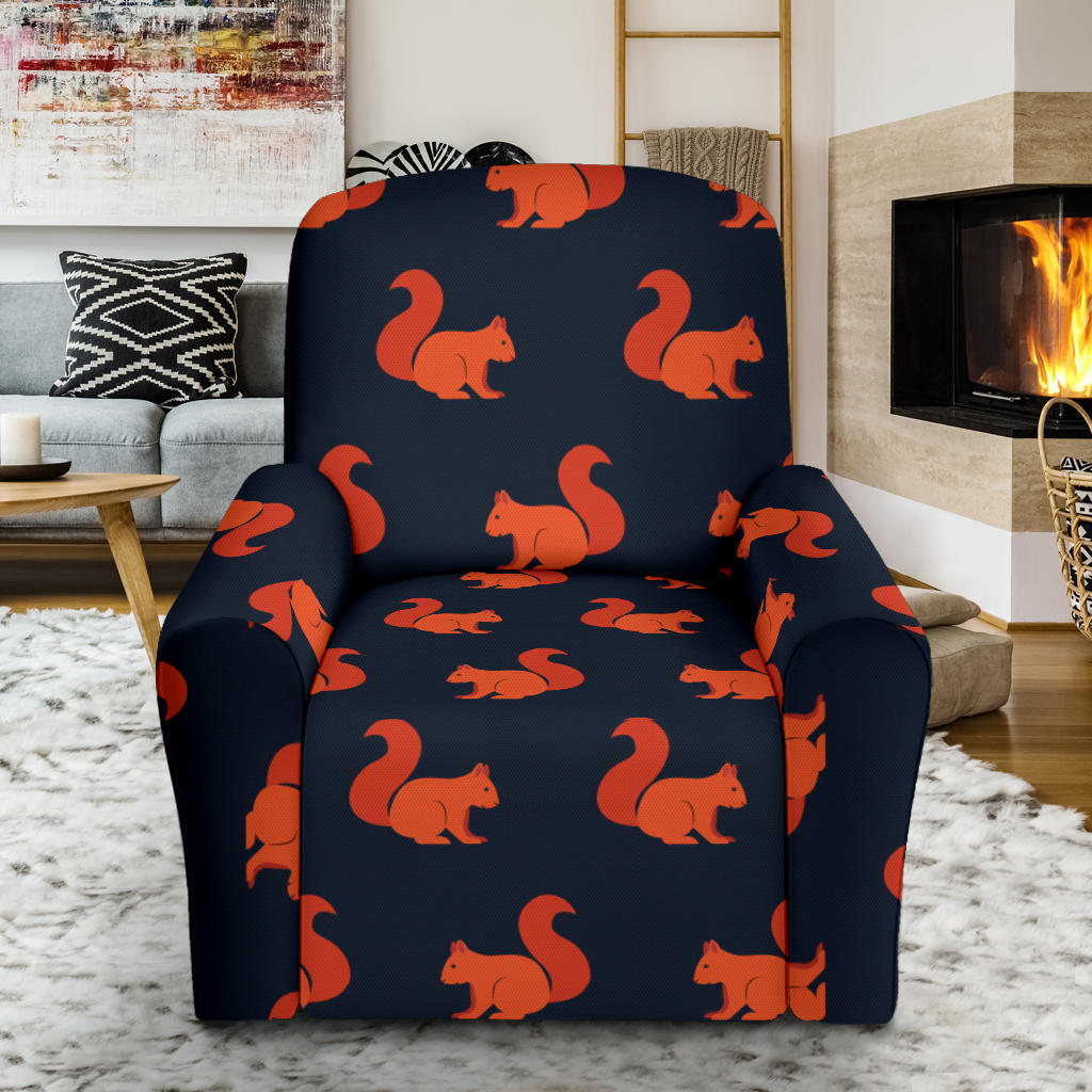 Squirrel Print Design LKS306 Recliner Slipcover with Pocket