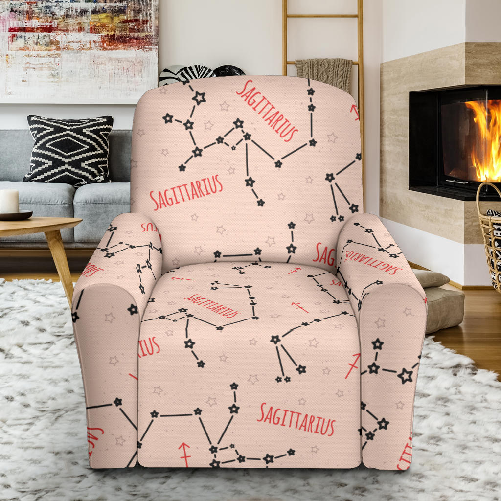 Sagittarius Star Print Design LKS302 Recliner Slipcover with Pocket