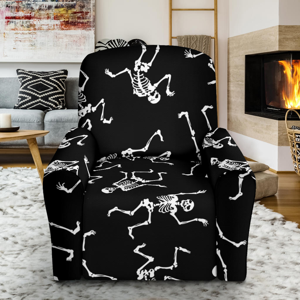 Skeleton Print Design LKS305 Recliner Slipcover with Pocket