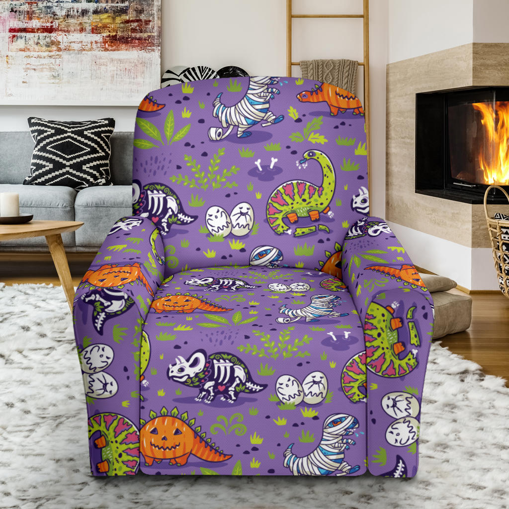 Zombie Dinosaur Print Design LKS302 Recliner Slipcover with Pocket