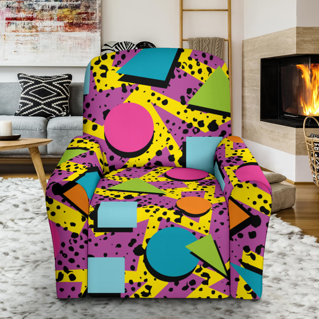 80s Pattern Print Design 1 Single Sofa Slipcover