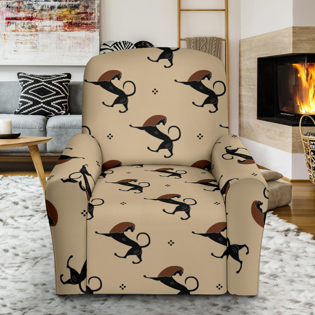 Ancient Greek Print Design LKS3011 Recliner Slipcover with Pocket