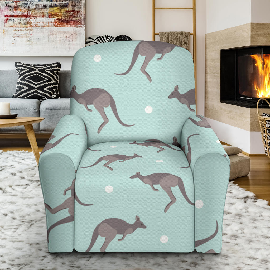 Kangaroos Pattern Print Design 04 Recliner Slipcover with Pocket