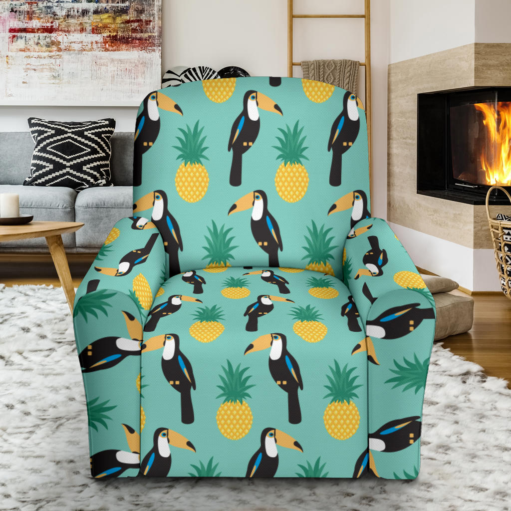 Toucan Print Design LKS301 Recliner Slipcover with Pocket
